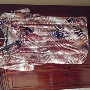 East 5th, Size XL, Brown Animal print blouse